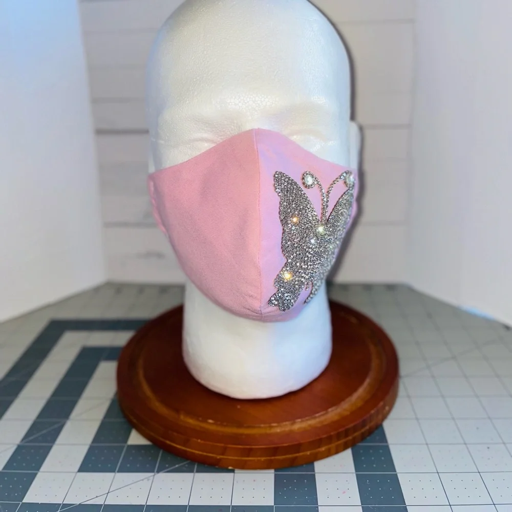 Swarovski butterfly face mask glam